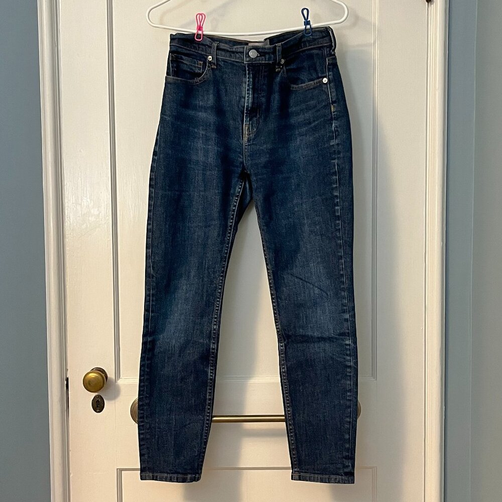 Everlane high rise skinny jean dark wash size 29 regular denim classic